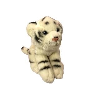 Animal Alley Filled With Love White Tiger Plush Stuffed Toy Pink Nose 14 Inch